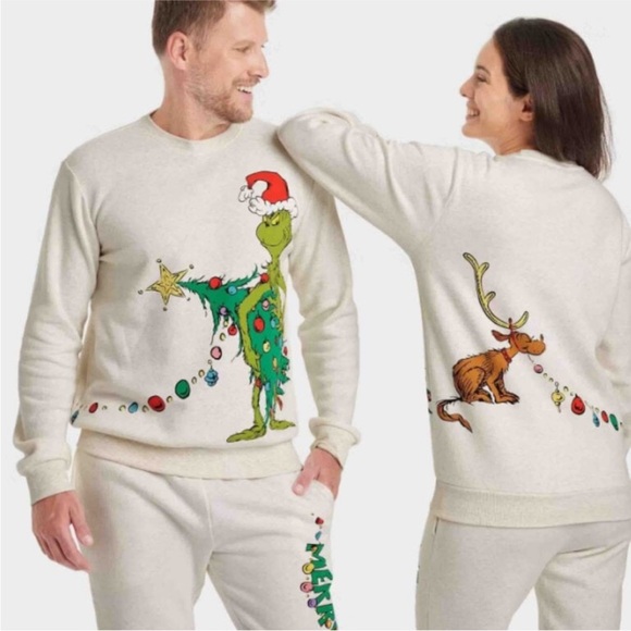 Grinch Sweatshirt with Festive Details - Picture 5 of 6